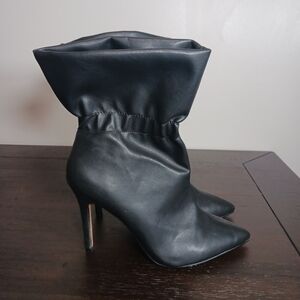 Express Boho Moto Pull-On Black Ankle Boots Women's Size‎ 8.5